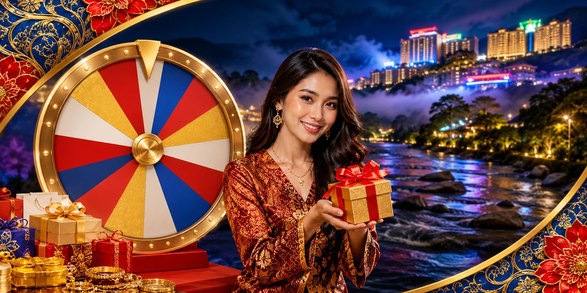 Suasana permainan bertuah di Genting Highlands dengan tema batik dan kasino ec40