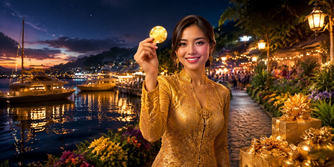 Pengguna berbaju kebaya di Malaysia menyemak hadiah deposit dan jackpot terkini dalam ec40